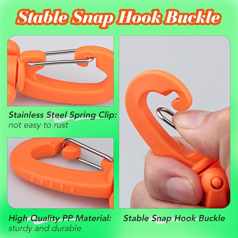 Dawitrly 3 Pieces Scuba Hose Holder Clip, Double BCD Hose Diving Clips with Snap Hook Buckle for Scuba Diving Snorkeling Equipment Accessories - Image 3